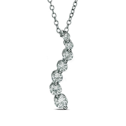 0.75 CT. T.W. Journey Natural Diamond Pendant in 14K White Gold
