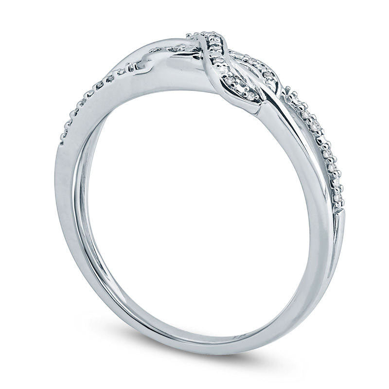 0.05 CT. T.W. Natural Diamond Infinity Ring in Sterling Silver