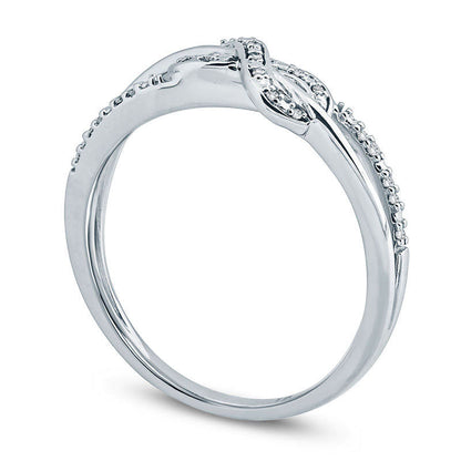 0.05 CT. T.W. Natural Diamond Infinity Ring in Sterling Silver