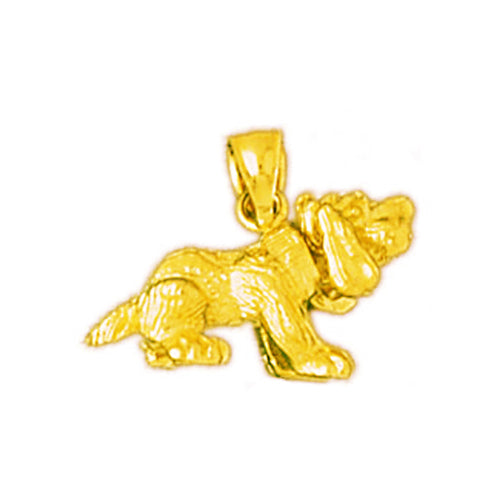 14K Gold Dachshund Dog with Collar Charm