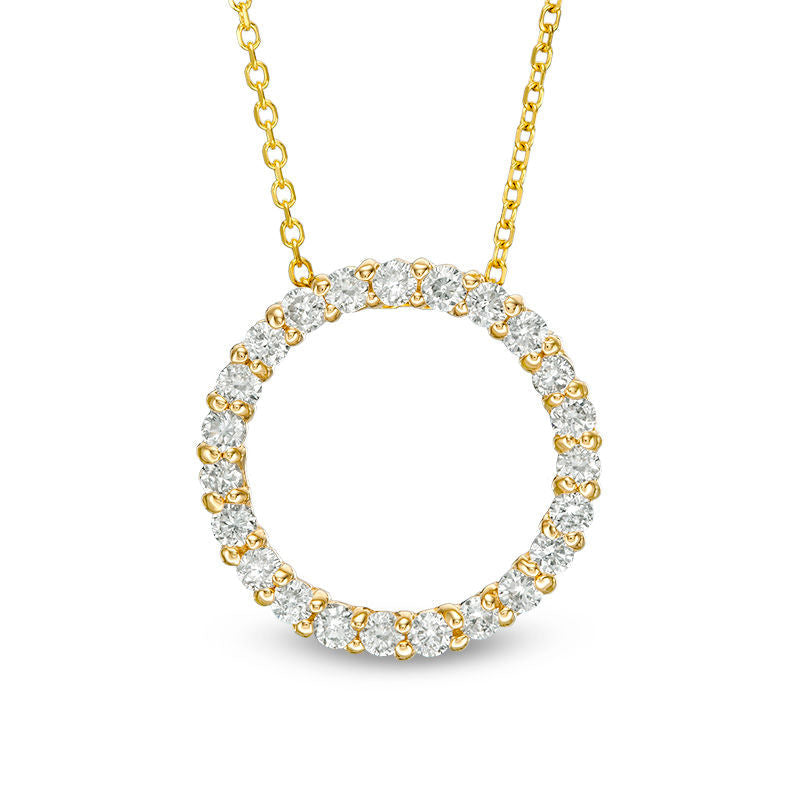 0.5 CT. T.W. Certified Natural Diamond Circle Pendant in 14K Gold (H/I1)