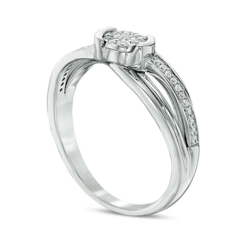 0.10 CT. T.W. Composite Natural Diamond Promise Ring in Sterling Silver