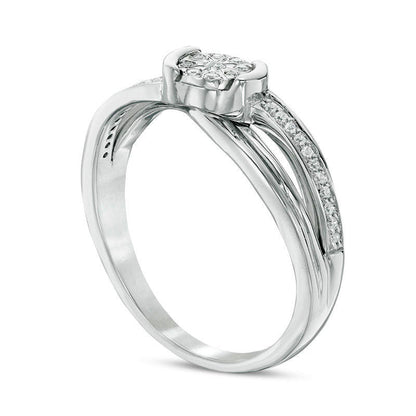 0.10 CT. T.W. Composite Natural Diamond Promise Ring in Sterling Silver