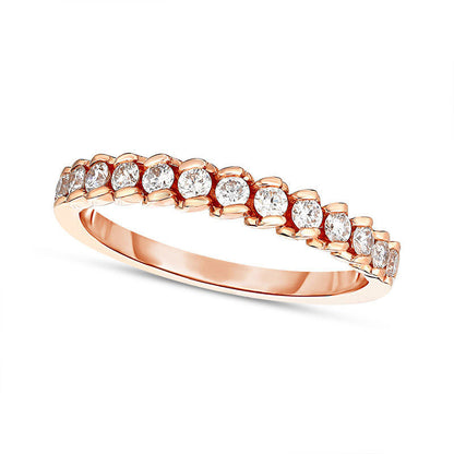 0.38 CT. T.W. Natural Diamond Stackable Band in Solid 10K Rose Gold