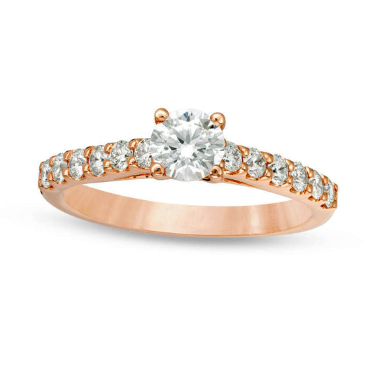 1.0 CT. T.W. Certified Natural Diamond Engagement Ring in Solid 14K Rose Gold (I/I1)