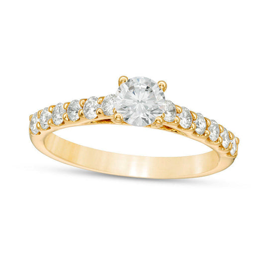 1.0 CT. T.W. Certified Natural Diamond Engagement Ring in Solid 14K Gold (I/I1)