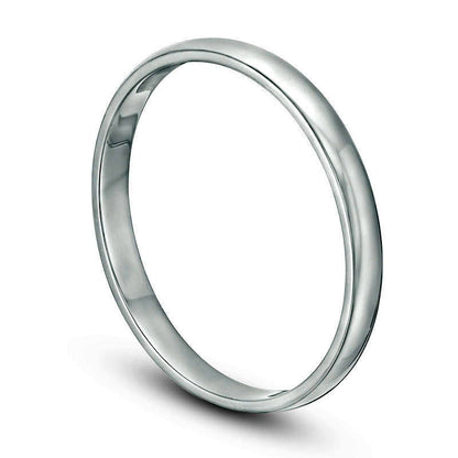 Ladies' 2.0mm Wedding Band in Solid 10K White Gold