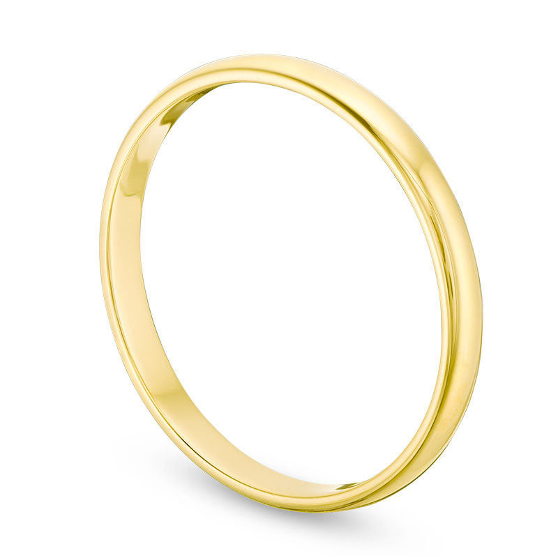 Ladies' 2.0mm Wedding Band in Solid 10K Yellow Gold