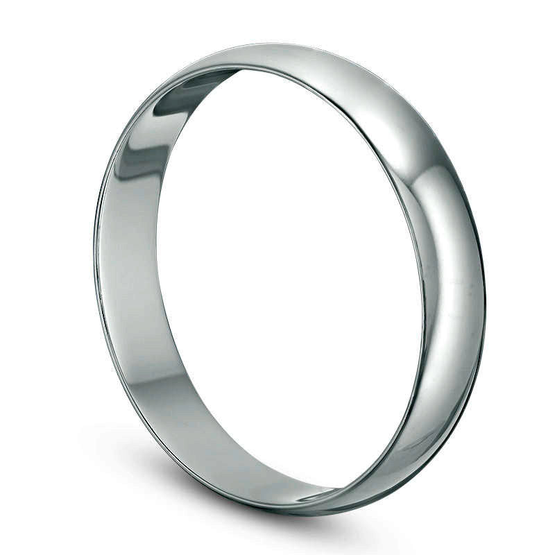 Men's 4.0mm Wedding Band in Solid 10K White Gold