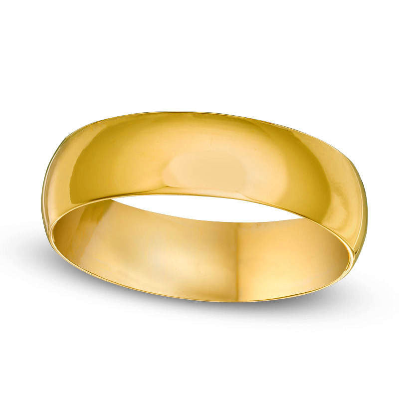 Men's 6.0mm Wedding Band in Solid 10K Yellow Gold