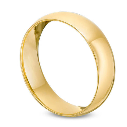 Men's 6.0mm Wedding Band in Solid 10K Yellow Gold