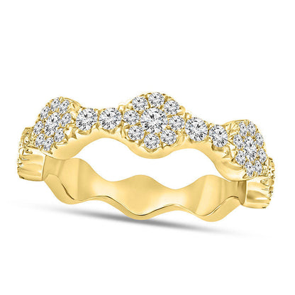 0.50 CT. T.W. Natural Diamond Frame Stackable Band in Solid 10K Yellow Gold
