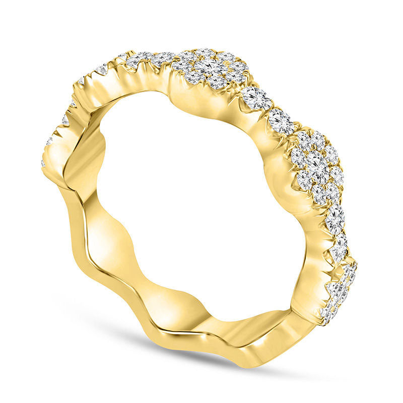 0.50 CT. T.W. Natural Diamond Frame Stackable Band in Solid 10K Yellow Gold