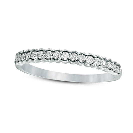 0.25 CT. T.W. Natural Diamond Stackable Band in Solid 10K White Gold