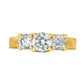 1.75 CT. T.W. Natural Diamond Three Stone Satin-Finish Engagement Ring in Solid 14K Gold
