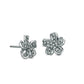 0.1 CT. T.W. Diamond Pinwheel Flower Stud Earrings in 10K White Gold