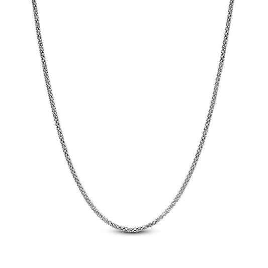 Made in Italy Ladies' 2.0mm Adjustable Popcorn Chain Necklace in Sterling Silver - 22