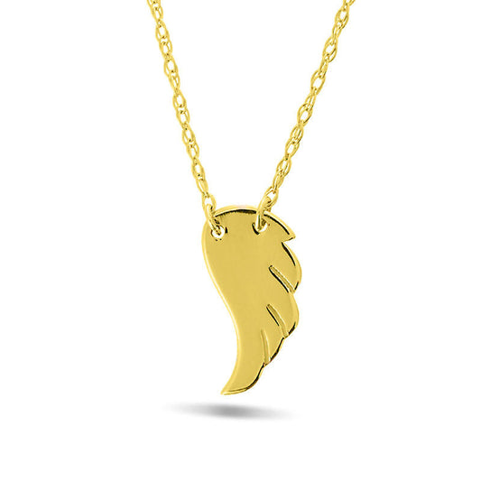 Mini Wing Necklace in 14K Gold