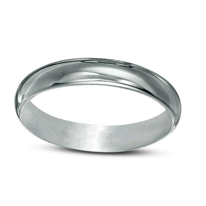 Men's 4.0mm Lightweight Comfort-Fit Wedding Band in Solid 10K White Gold