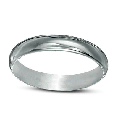Men's 4.0mm Lightweight Comfort-Fit Wedding Band in Solid 10K White Gold