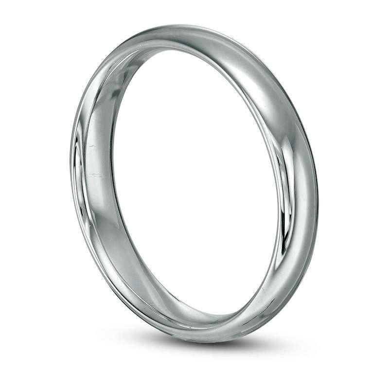 Men's 4.0mm Lightweight Comfort-Fit Wedding Band in Solid 10K White Gold