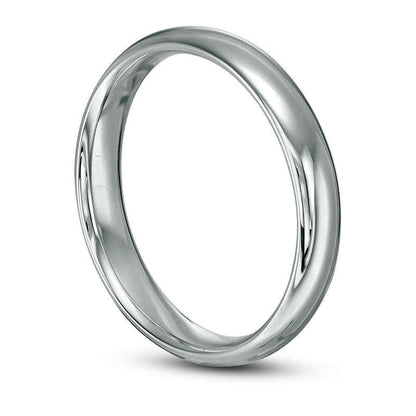 Men's 4.0mm Lightweight Comfort-Fit Wedding Band in Solid 10K White Gold