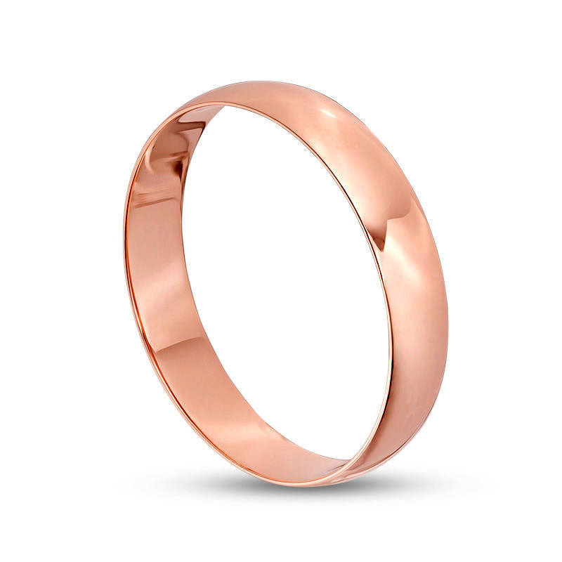 Ladies' 4.0mm Wedding Band in Solid 14K Rose Gold