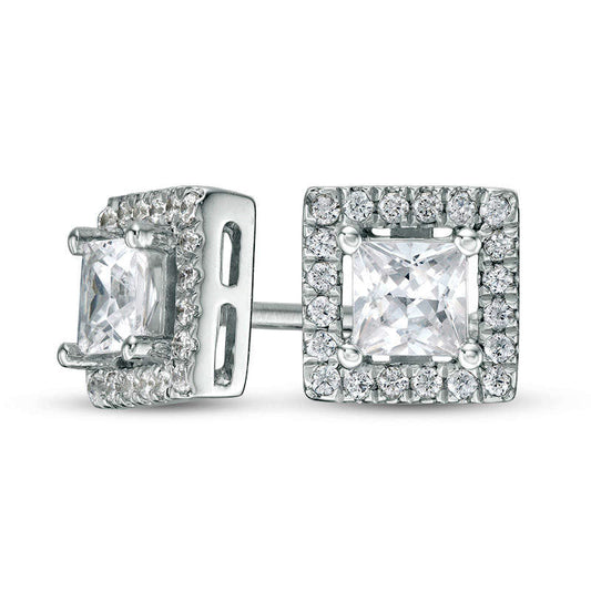 0.5 CT. T.W. Certified Princess-Cut Diamond Stud Earrings in 14K White Gold (I/I1)