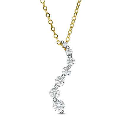 0.5 CT. T.W. Journey Natural Diamond Pendant in 14K Gold