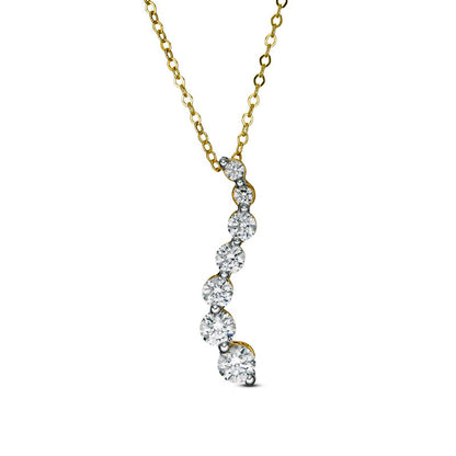 0.25 CT. T.W. Journey Natural Diamond Pendant in 14K Gold
