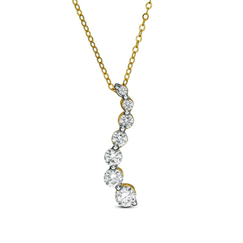 0.75 CT. T.W. Journey Natural Diamond Pendant in 14K Gold