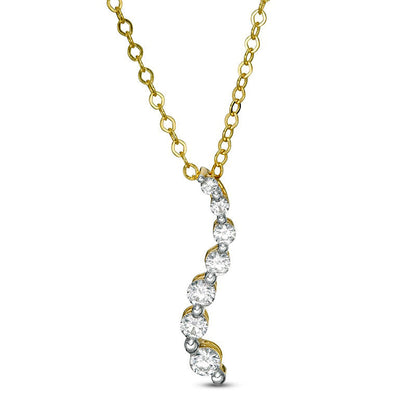 1 CT. T.W. Journey Natural Diamond Pendant in 14K Gold