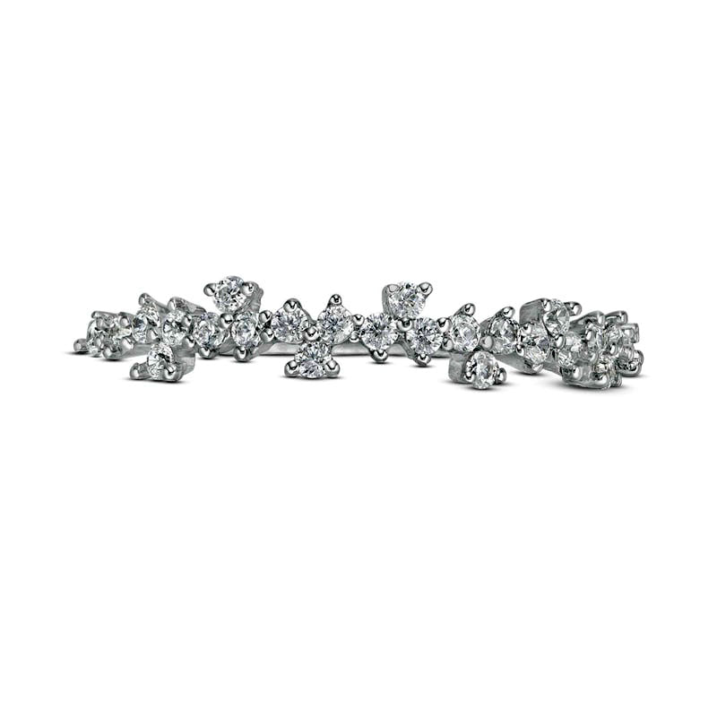0.25 CT. T.W. Natural Diamond Scattered Band in Solid 10K White Gold