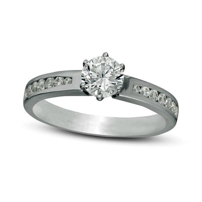 1.0 CT. T.W. Natural Diamond Engagement Ring in Solid 14K White Gold