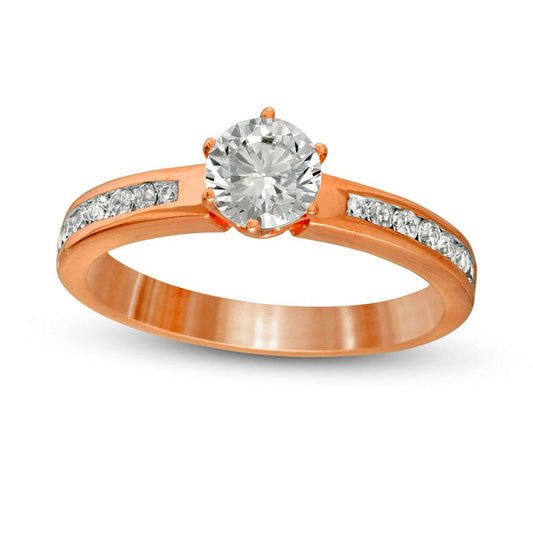 1.0 CT. T.W. Natural Diamond Engagement Ring in Solid 14K Rose Gold