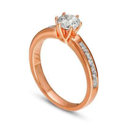1.0 CT. T.W. Natural Diamond Engagement Ring in Solid 14K Rose Gold