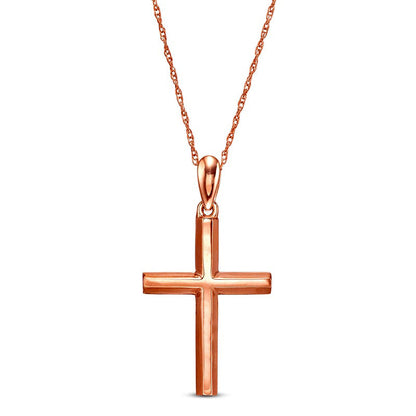 Cross Pendant in 10K Rose Gold