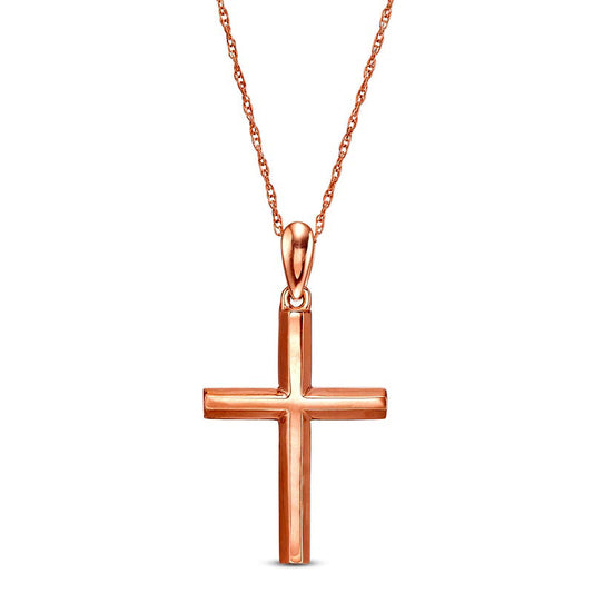 Cross Pendant in 10K Rose Gold