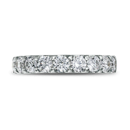 1.5 CT. T.W. Certified Natural Diamond Nine Stone Band in Solid 14K White Gold (I/SI2)