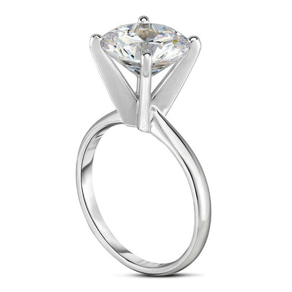 3.5 CT. Natural Clarity Enhanced Diamond Solitaire Engagement Ring in Solid 14K White Gold (I/I2)