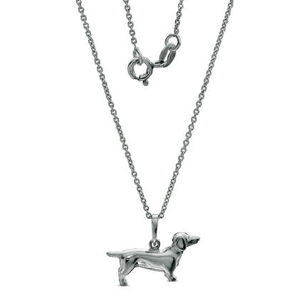 Dachshund Pendant in Sterling Silver