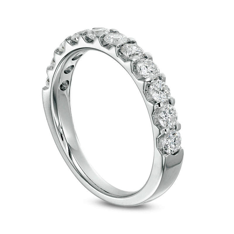1.0 CT. T.W. Certified Natural Diamond Band in Solid 14K White Gold (I/SI2)
