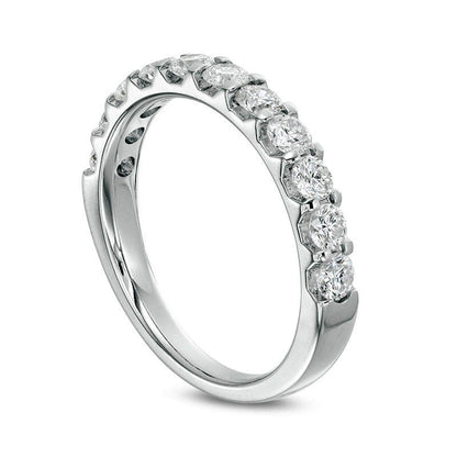 1.0 CT. T.W. Certified Natural Diamond Band in Solid 14K White Gold (I/SI2)