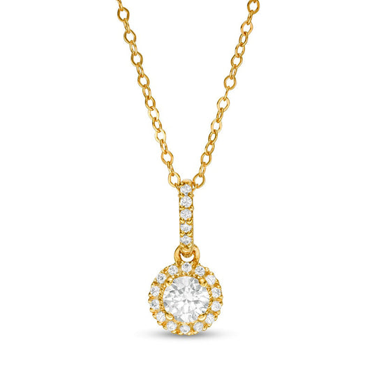 0.38 CT. T.W. Natural Diamond Frame Pendant in 14K Gold