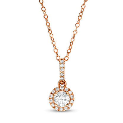 0.38 CT. T.W. Natural Diamond Frame Pendant in 14K Rose Gold