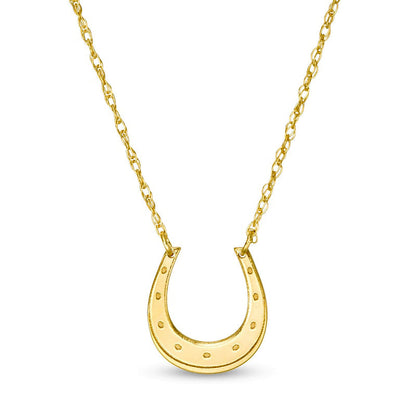 Mini Horseshoe Necklace in 14K Gold