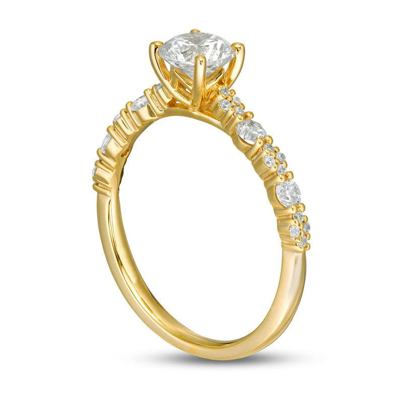 1.0 CT. T.W. Natural Diamond Engagement Ring in Solid 14K Gold