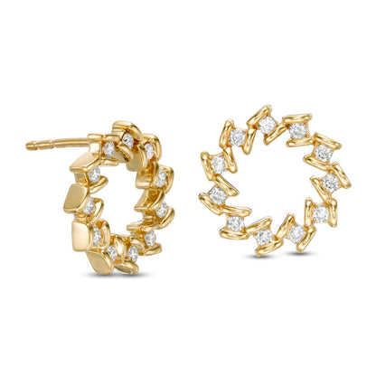 0.25 CT. T.W. Diamond Windmill Stud Earrings in 10K Gold