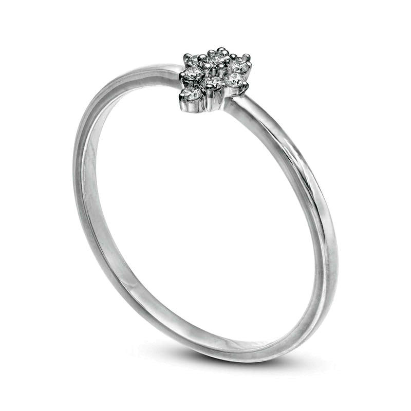 0.07 CT. T.W. Composite Marquise Natural Diamond Promise Ring in Solid 10K White Gold