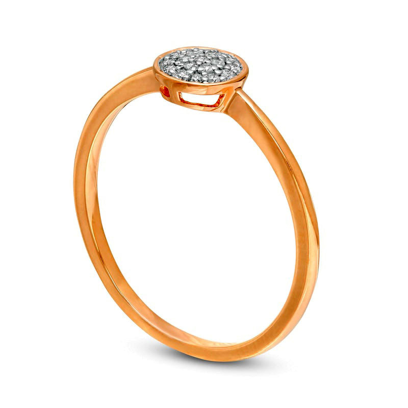 0.07 CT. T.W. Composite Natural Diamond Promise Ring in Solid 10K Rose Gold